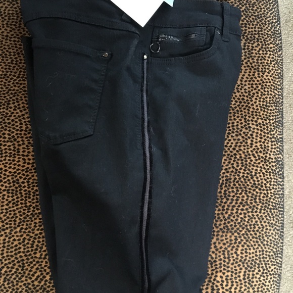NWT Darling,black slim jeans with velvet stripes! - Picture 6 of 16